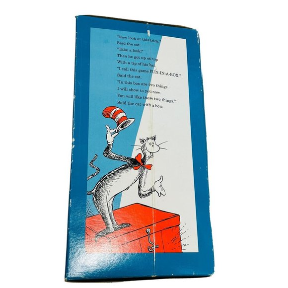 Dr Seuss The Cat in the Hat Cuddly Plush Doll & Collectible Book Box Set Vintage - Picture 11 of 11